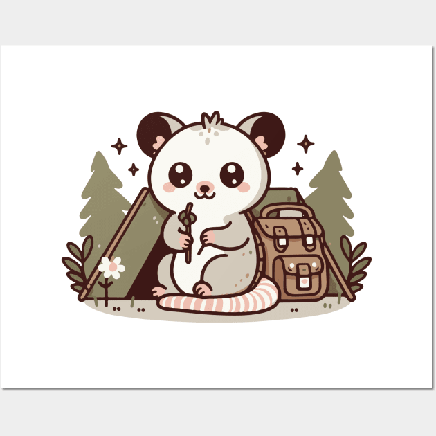 Cute possum Camping Wall Art by fikriamrullah